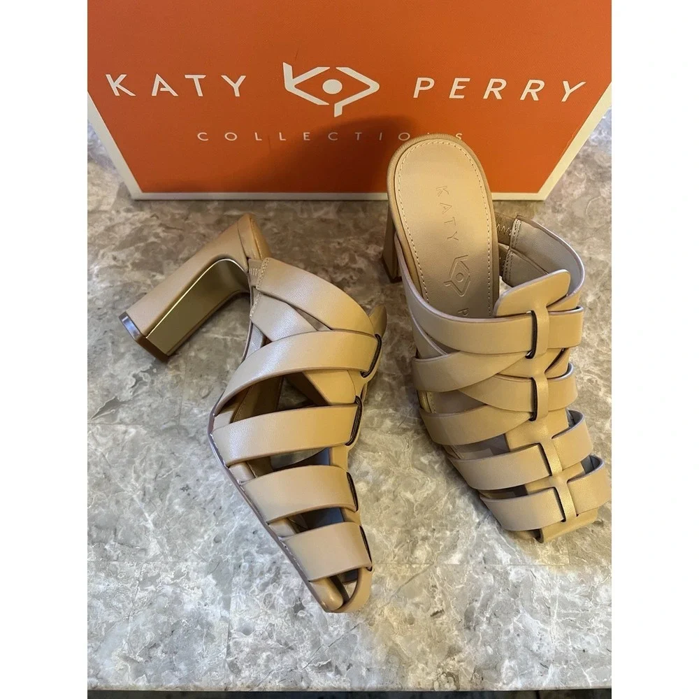 Sz 5.5 Puebla Fishermen Caramel Slide‎ Heel Sandal NEW Summer Spring Casual Shoe